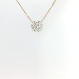 The Round Cut Solitaire Necklace 2CT